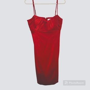 Calvin Klein red classic stretch cocktail dress size 8 NWT